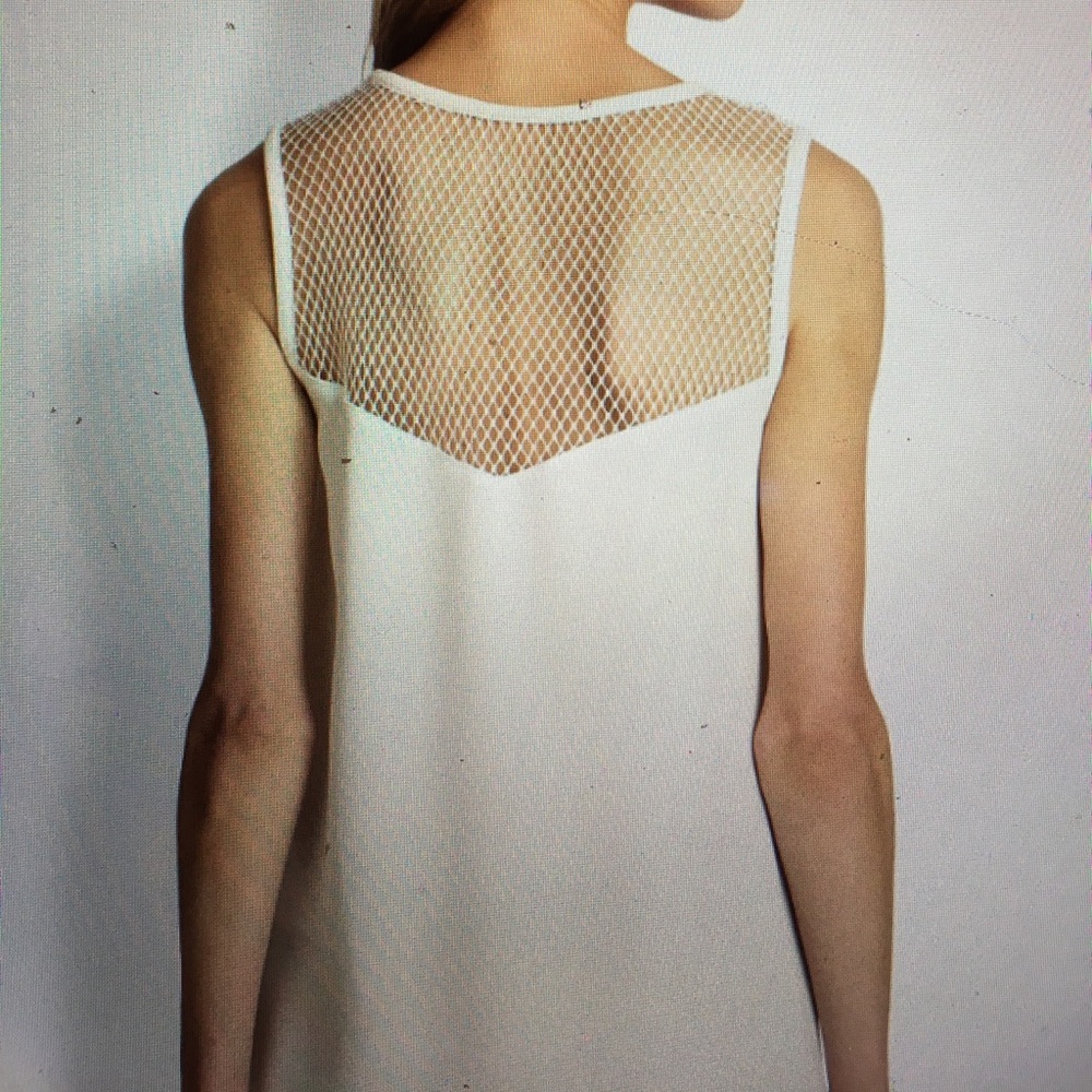 Rag And Bone Mesh Yoke Crepe Top - image 2